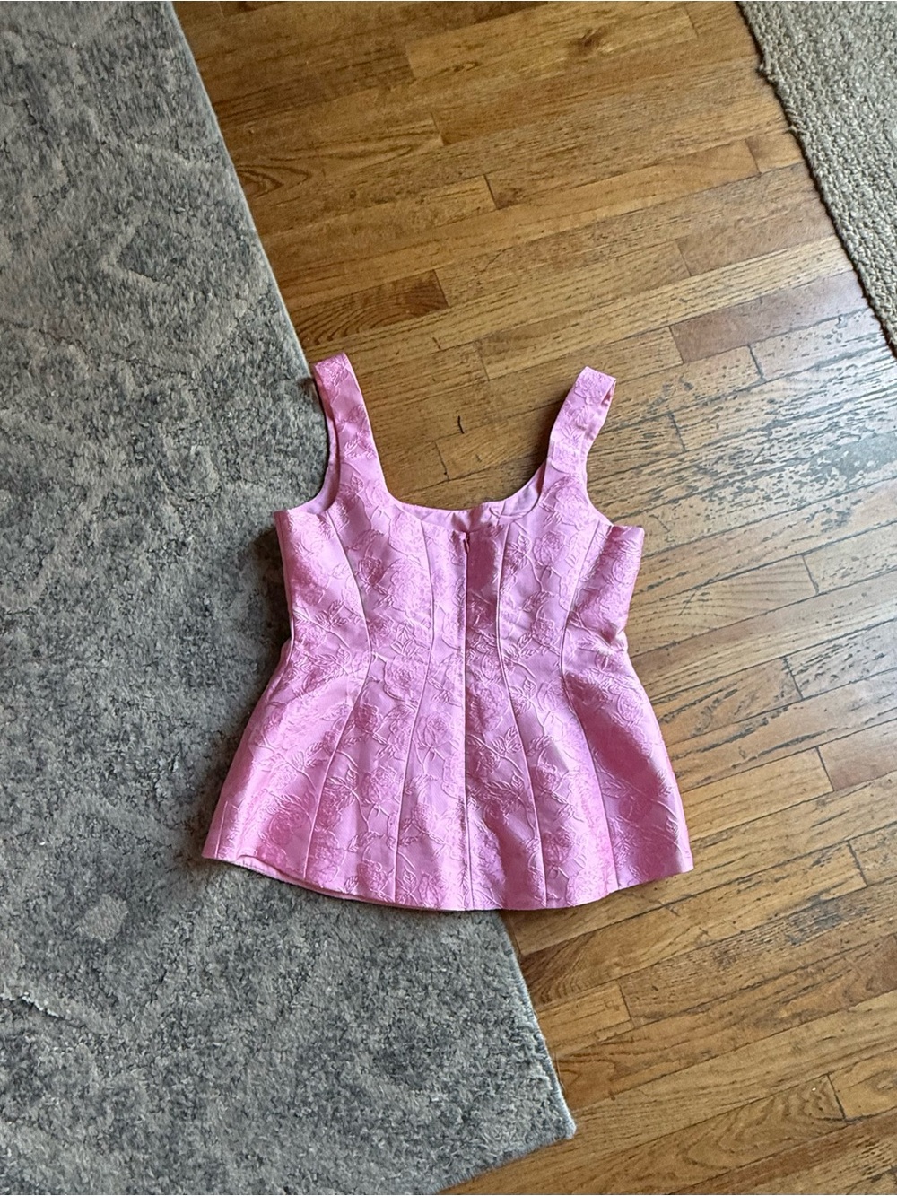Amanda Uprichard Empire Top in Light Pink sz: Large - Picture 5 of 6
